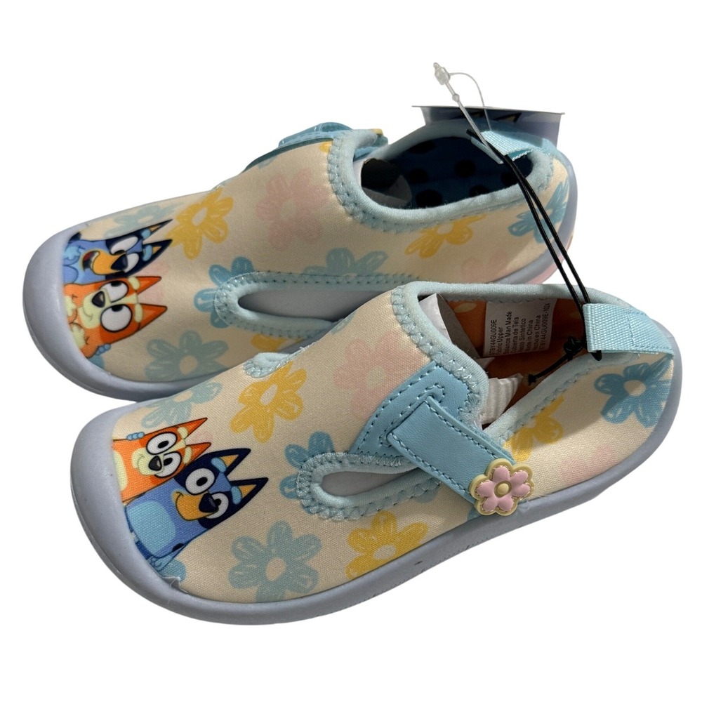 Ground Up Water Shoes Girls 10 Multi Bluey Bingo Floral Slip On‎ GTBY44GU009E
